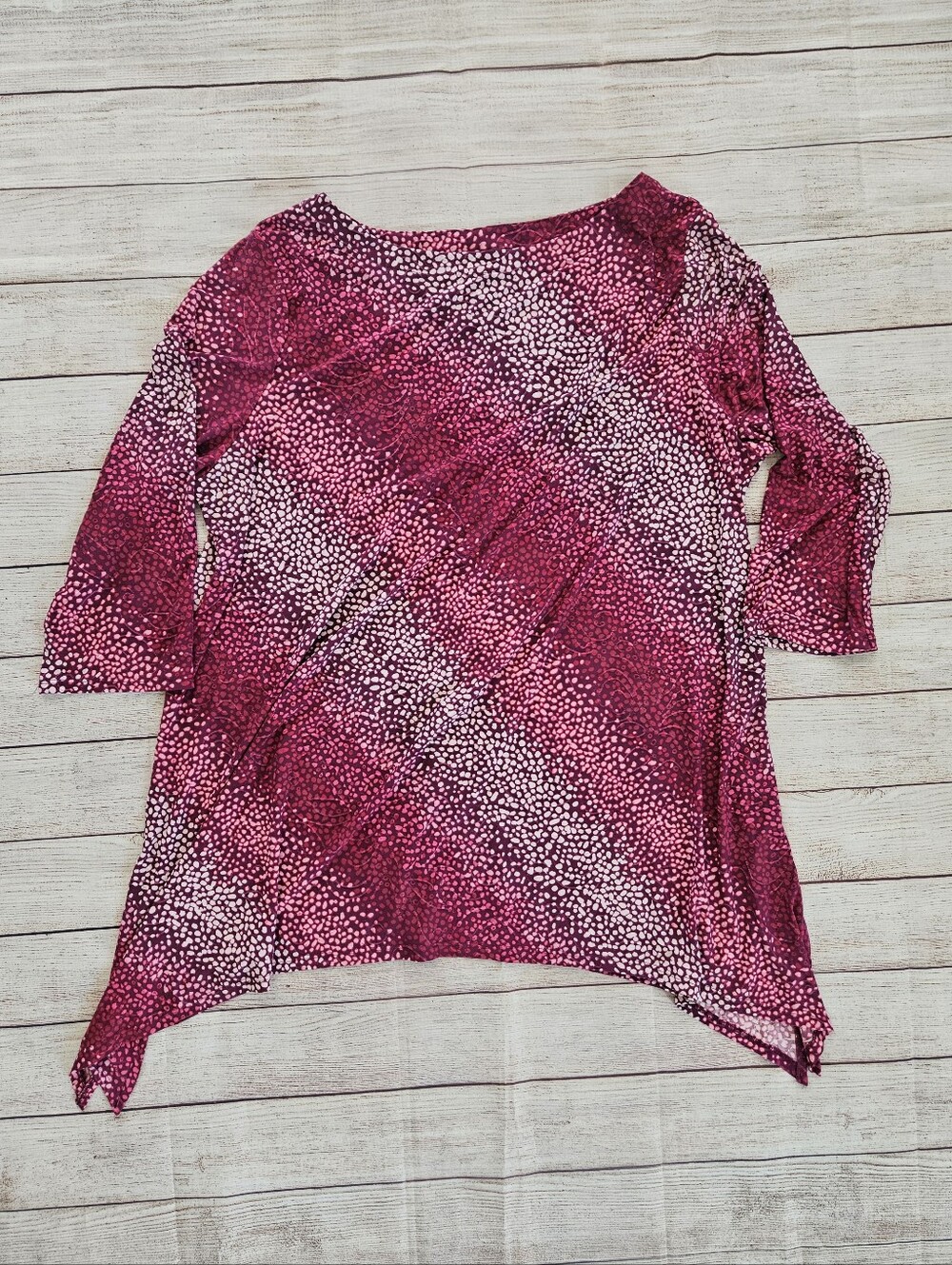 JM Collection Pink Patterned Top